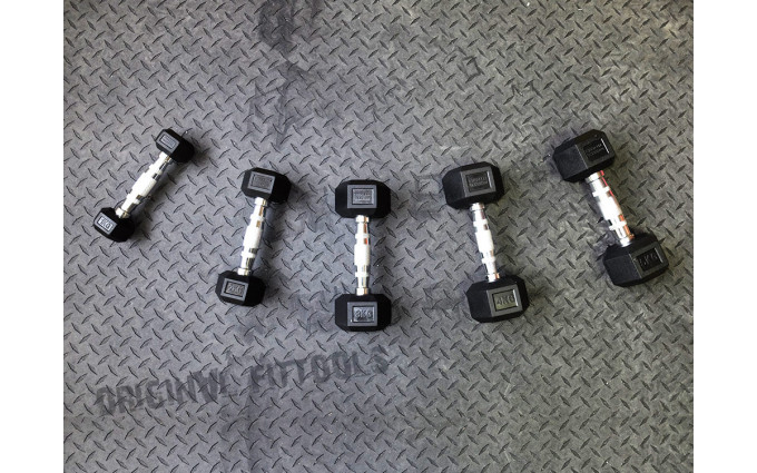 Набор гексагональных гантелей 5 пар от 1 до 5 кг Набор гексагональных гантелей 5 пар от 1 до 5 кг